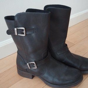 WOMENS LOW CUT MOTORCYCLE BOOTS GENUINE LEATHER